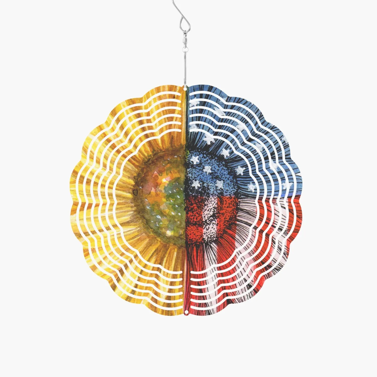 All American Flower Wind Spinner