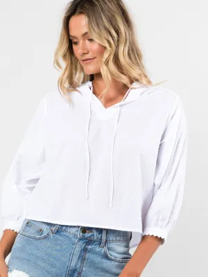 Amy 3/4 Sleeve Shirt - Bright White