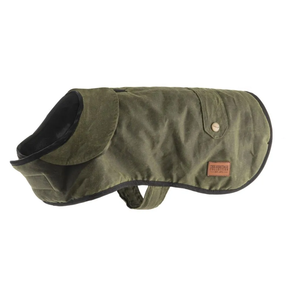 Ancol Heritage 50cm Green Heritage Wax Dog Coat - Large