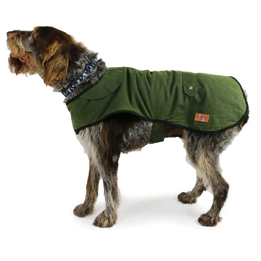 Ancol Heritage 50cm Green Heritage Wax Dog Coat - Large