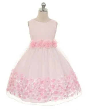 Appealing Flower Mesh Dress - Pink