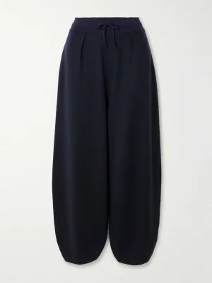 Balfour cashmere, wool and silk-blend wide-leg track pants