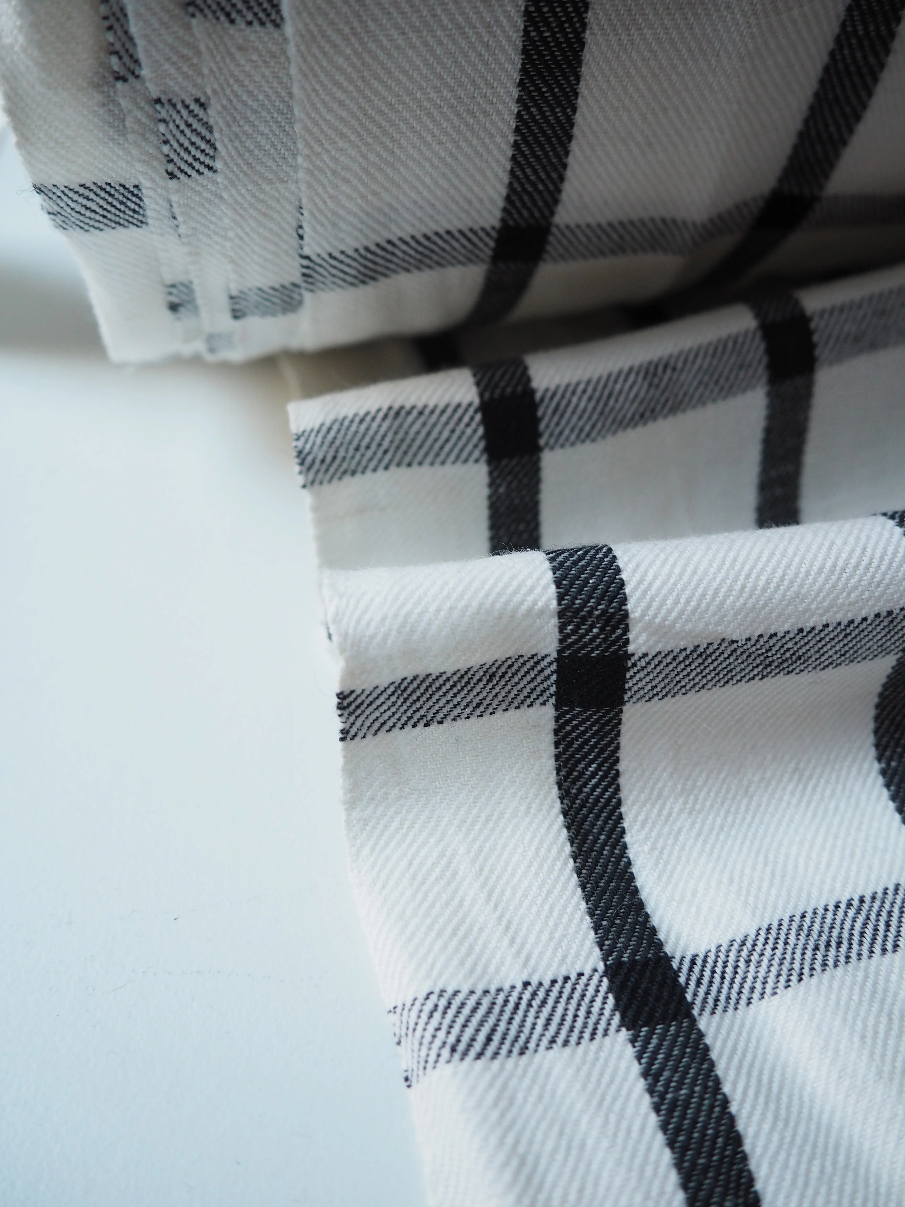 Black   White Check Twill Cotton