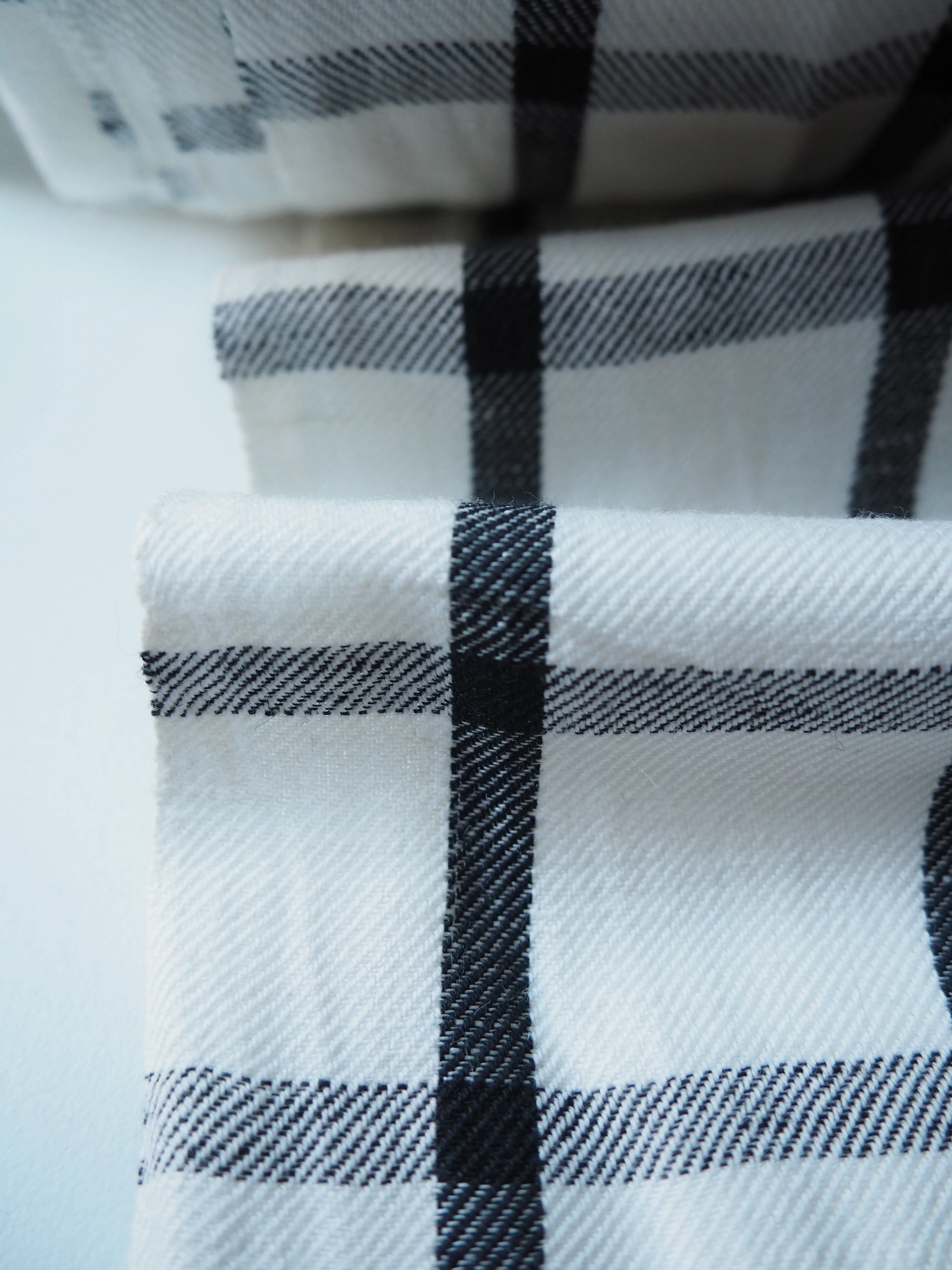 Black   White Check Twill Cotton