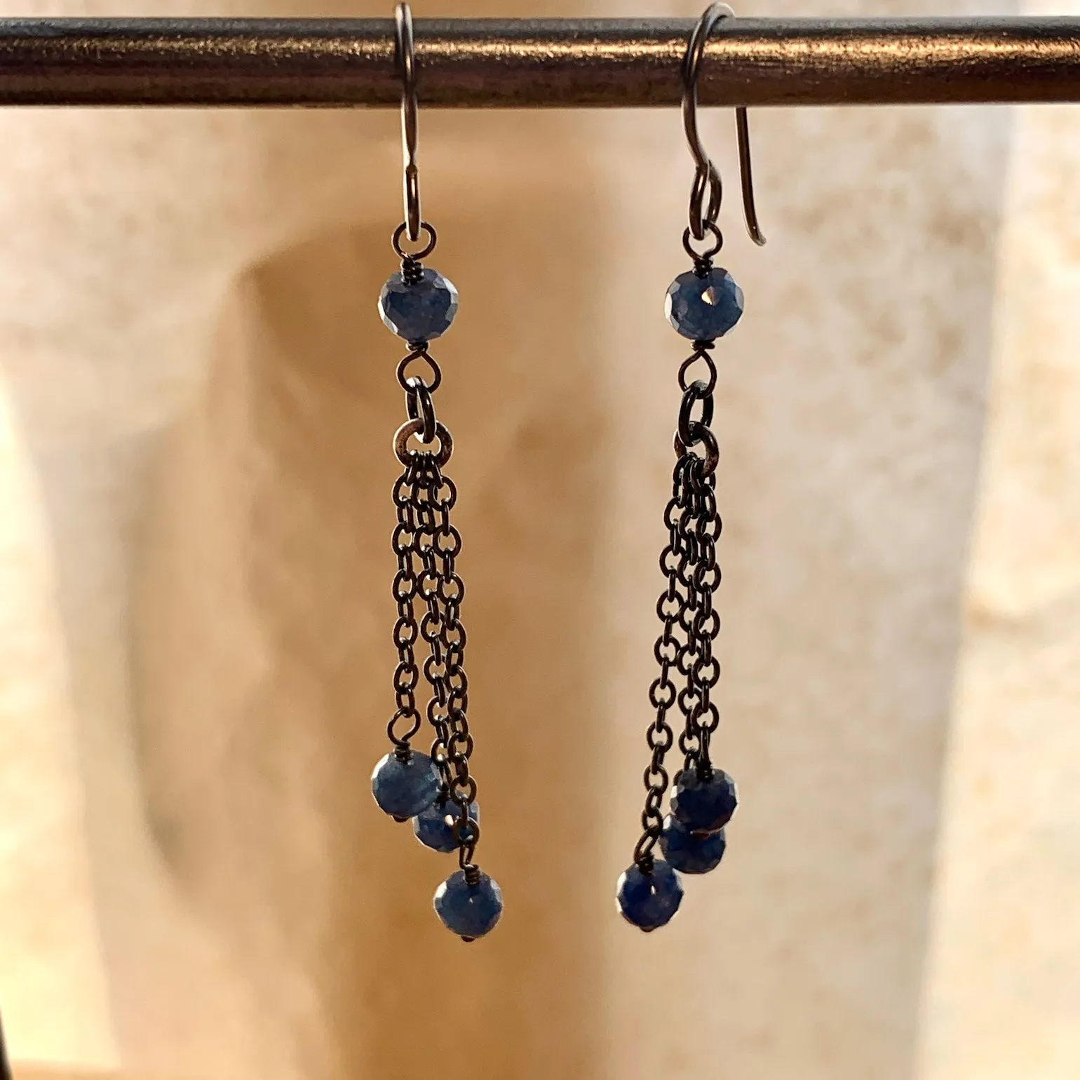 Blue Sapphire Earrings by Ruth