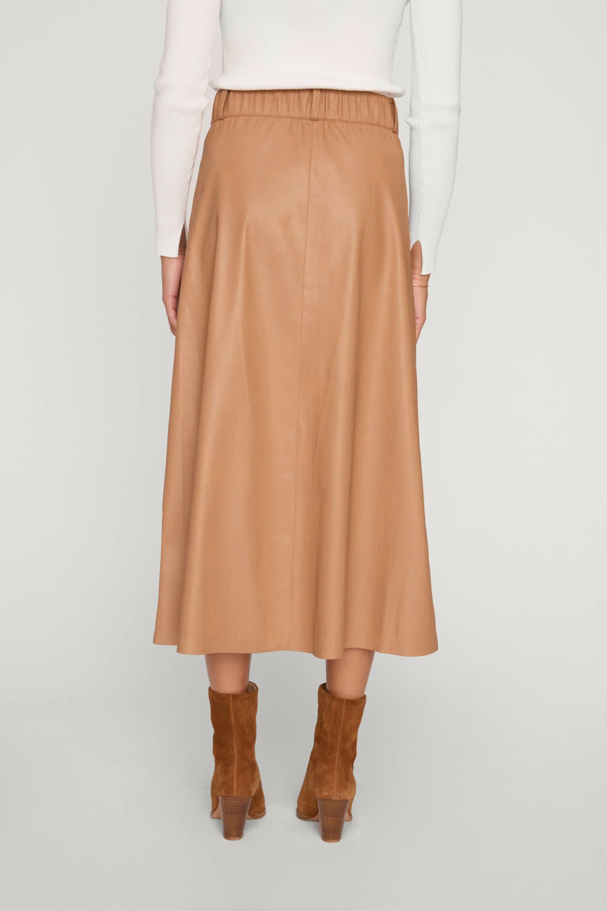 Brochu Walker - Mica Vegan Leather Skirt - Dunes