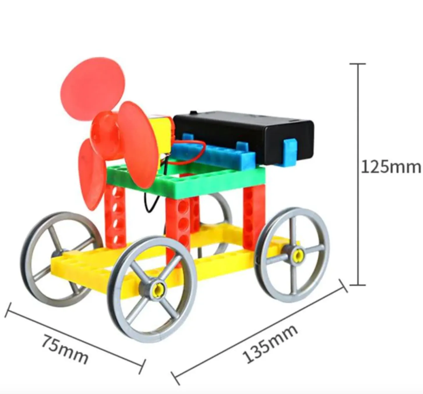 DIY Colorful Wind Generator Car