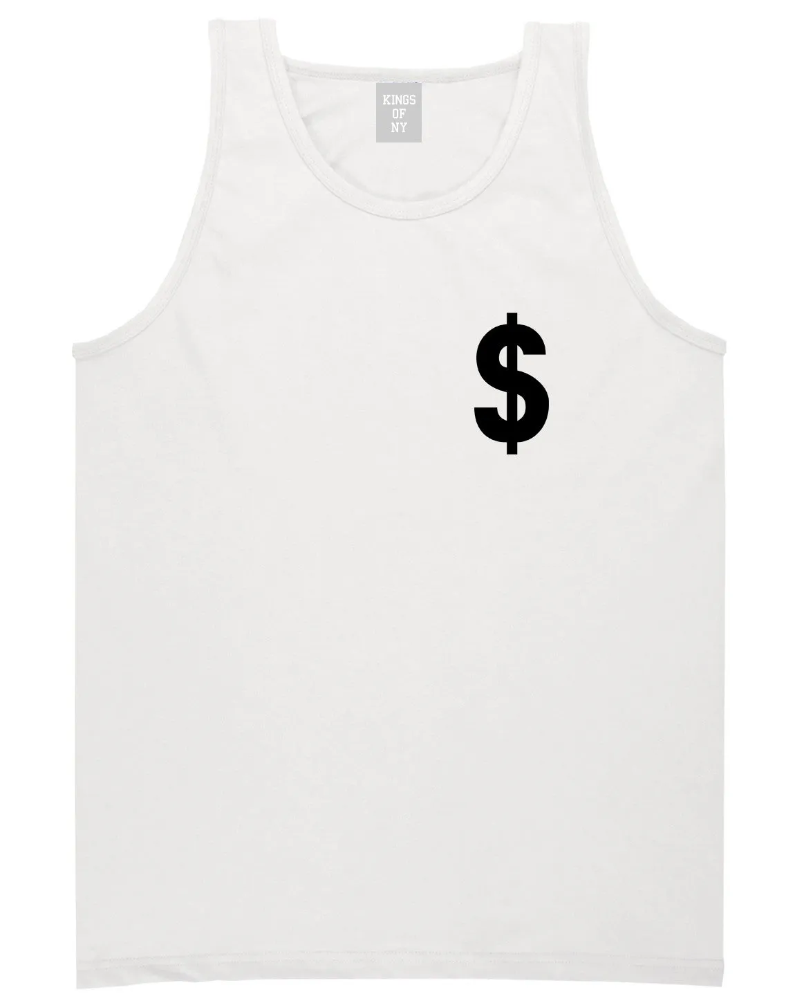 Dollar Sign Simple Chest Mens Tank Top Shirt