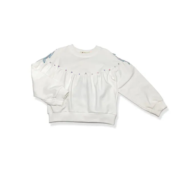 Embellished Angel Wings Sweatshirt