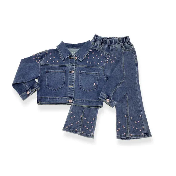 Embellished Flare Jeans - Denim for girls