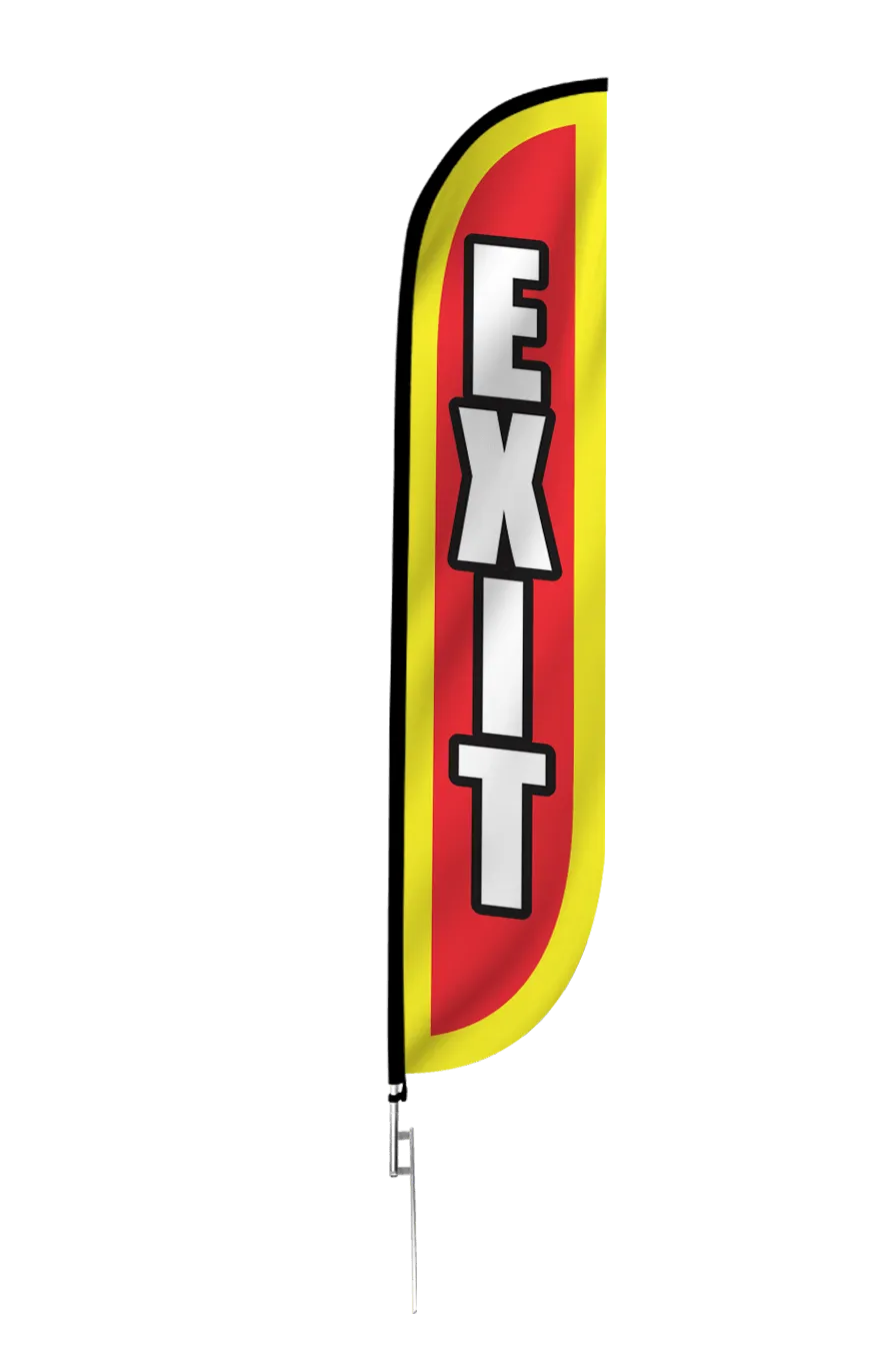 Exit Feather Flag