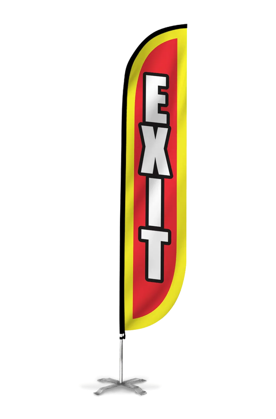 Exit Feather Flag