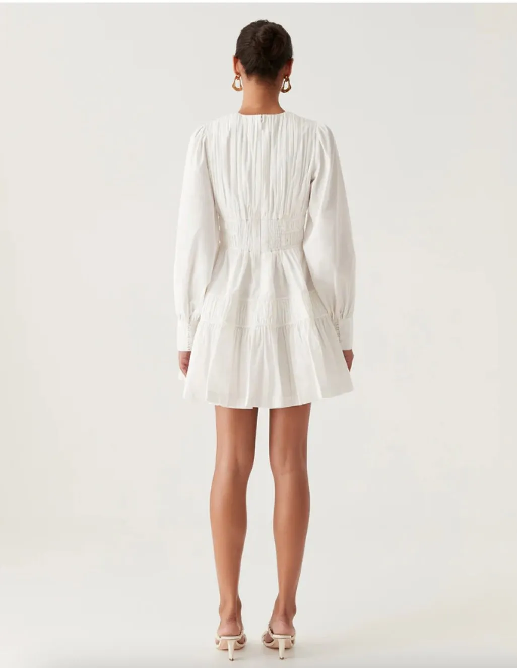 Fallingwater Ruched Mini Dress White