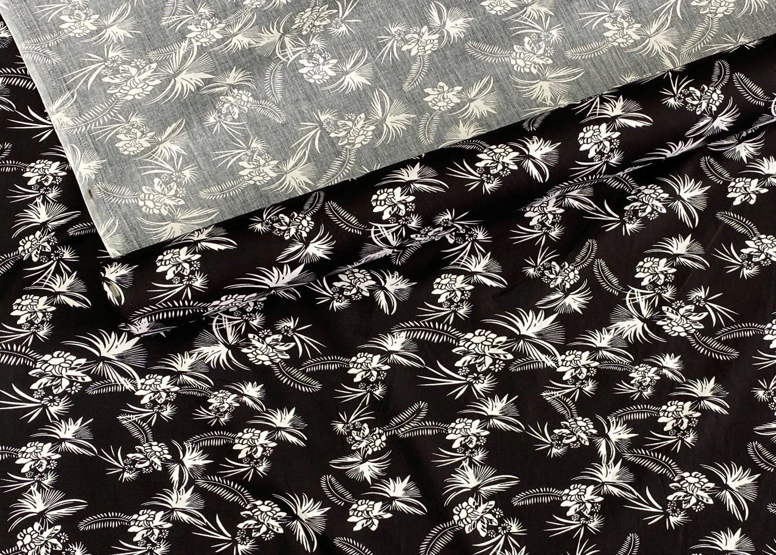 Feather Palm - Monochrome Cotton Poplin