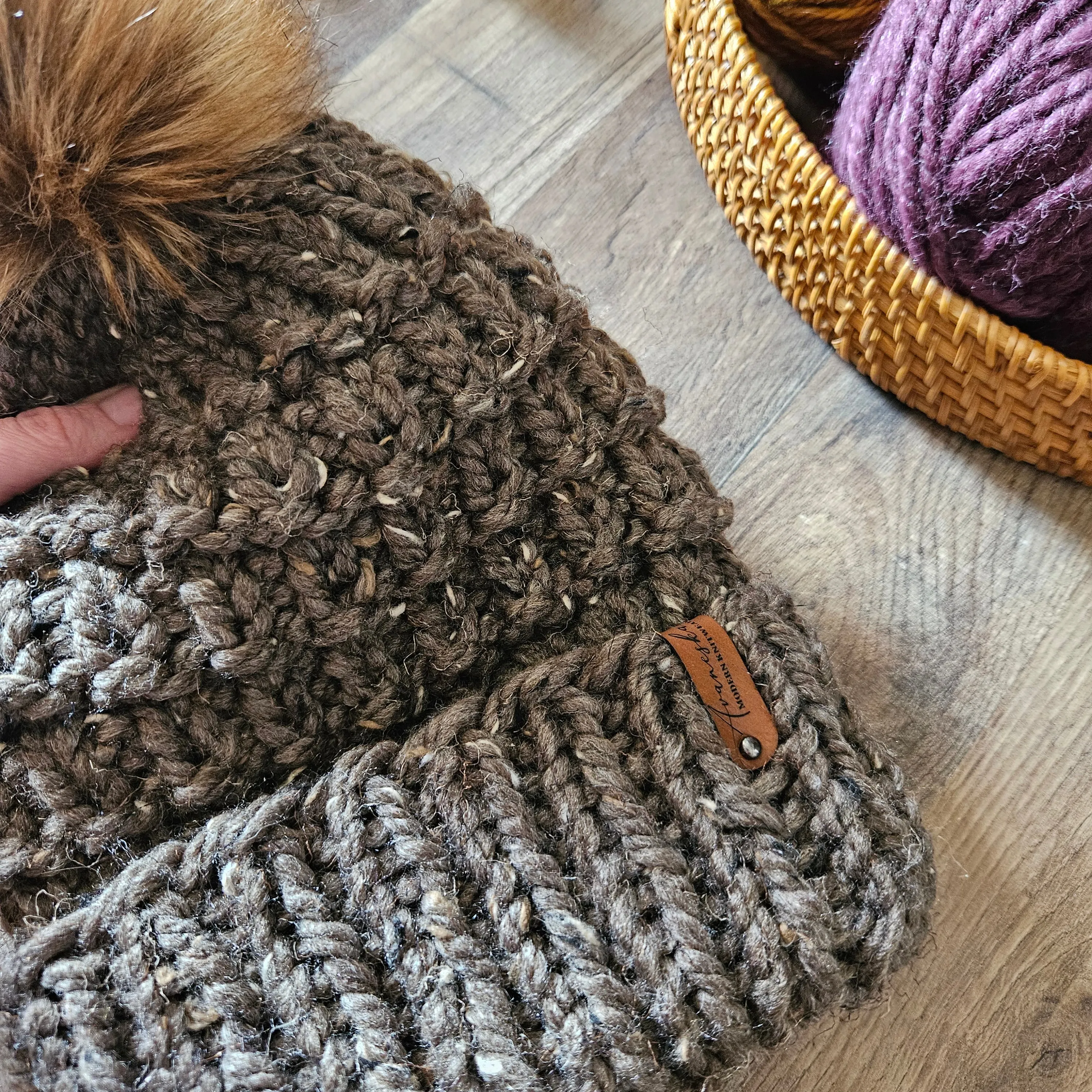 Fold Over Brim Chunky Pom Hat | THE MADDIE