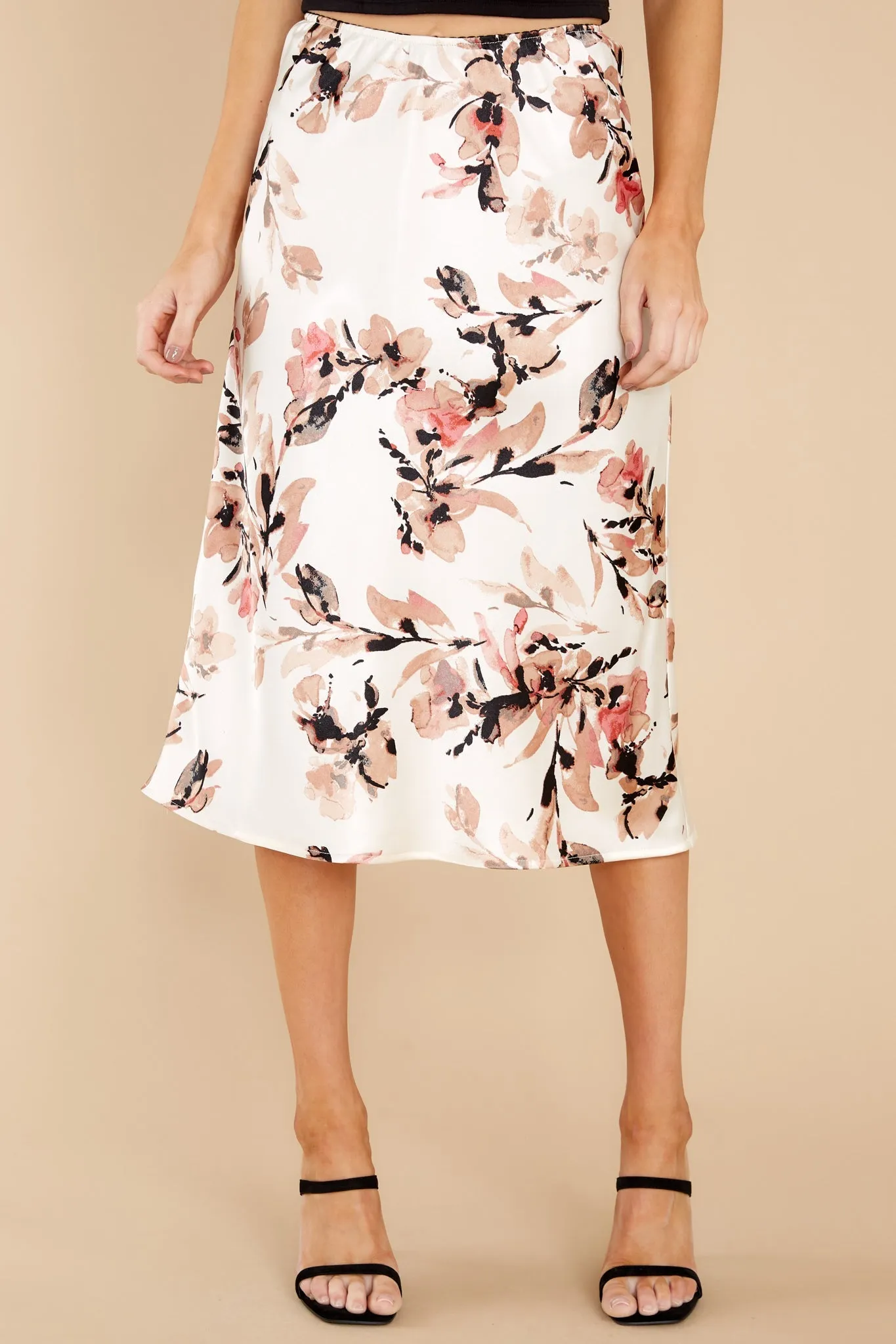 Forsythia Cream Black Skirt