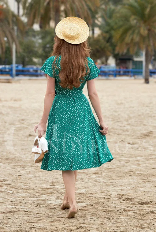 Hestia-Tiffany Embrace 1940's Polka Dress - Miss Candyfloss