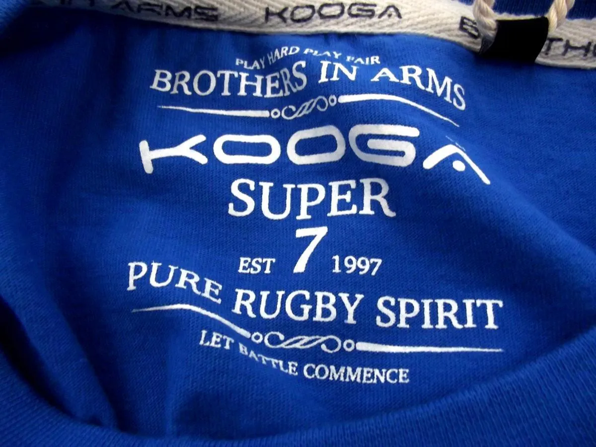 Kooga "Super Sevens" Adults Mid Blue T-Shirt