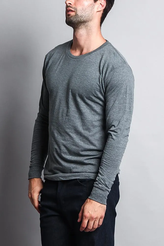 Men's Basic Light Weight Long Sleeve T-Shirt