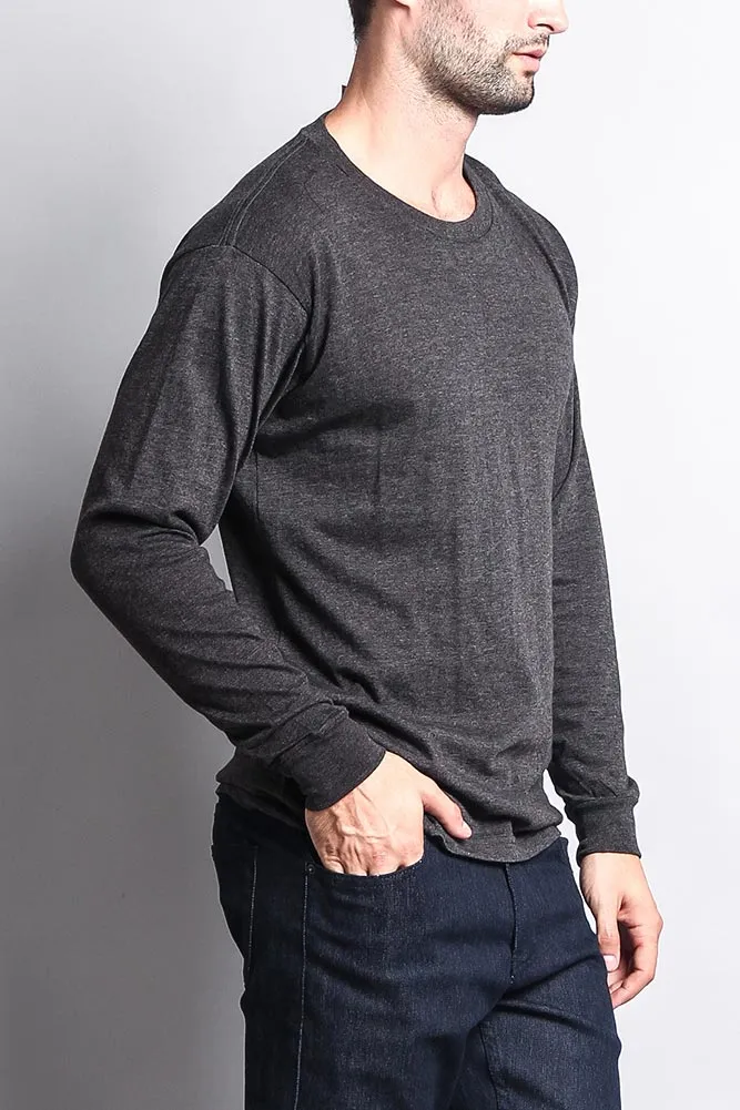 Men's Basic Light Weight Long Sleeve T-Shirt