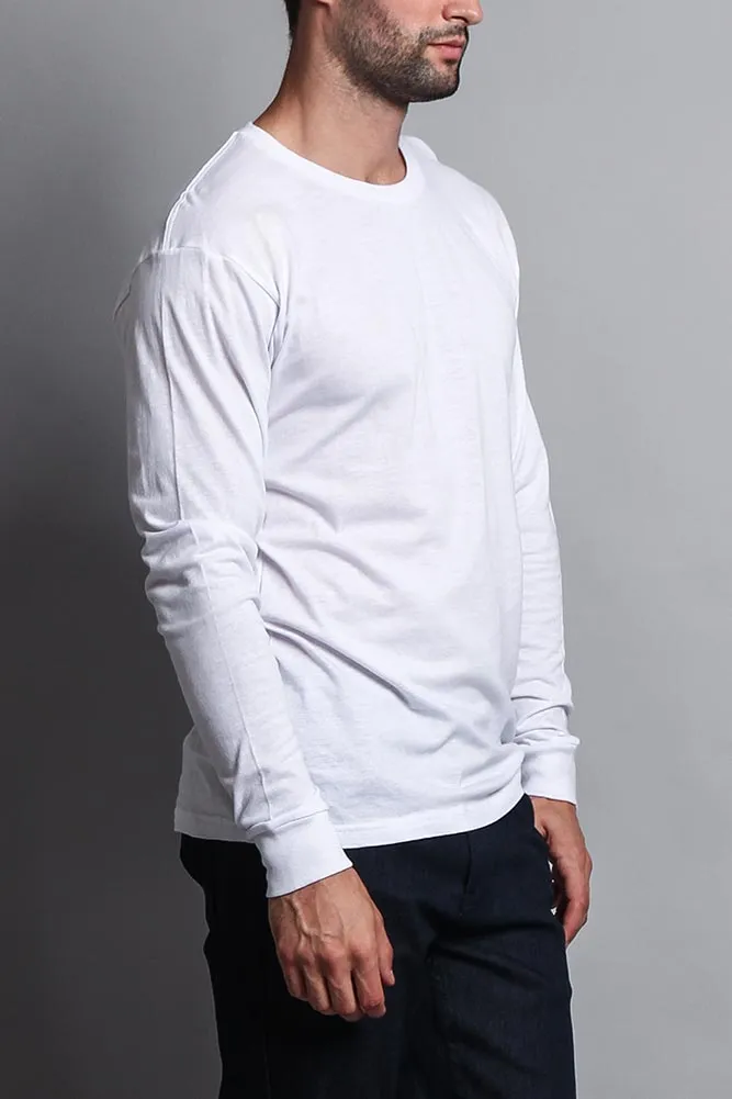 Men's Basic Light Weight Long Sleeve T-Shirt