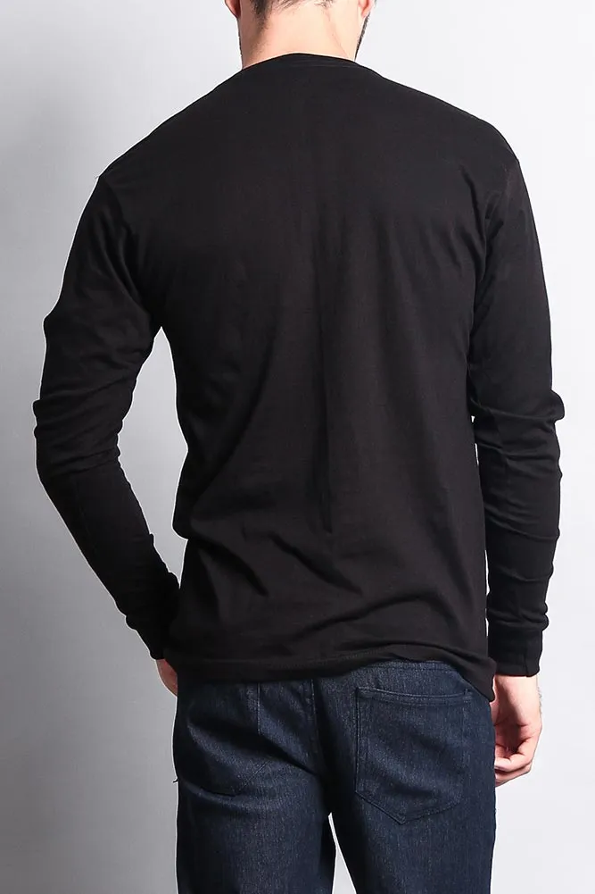 Men's Basic Light Weight Long Sleeve T-Shirt