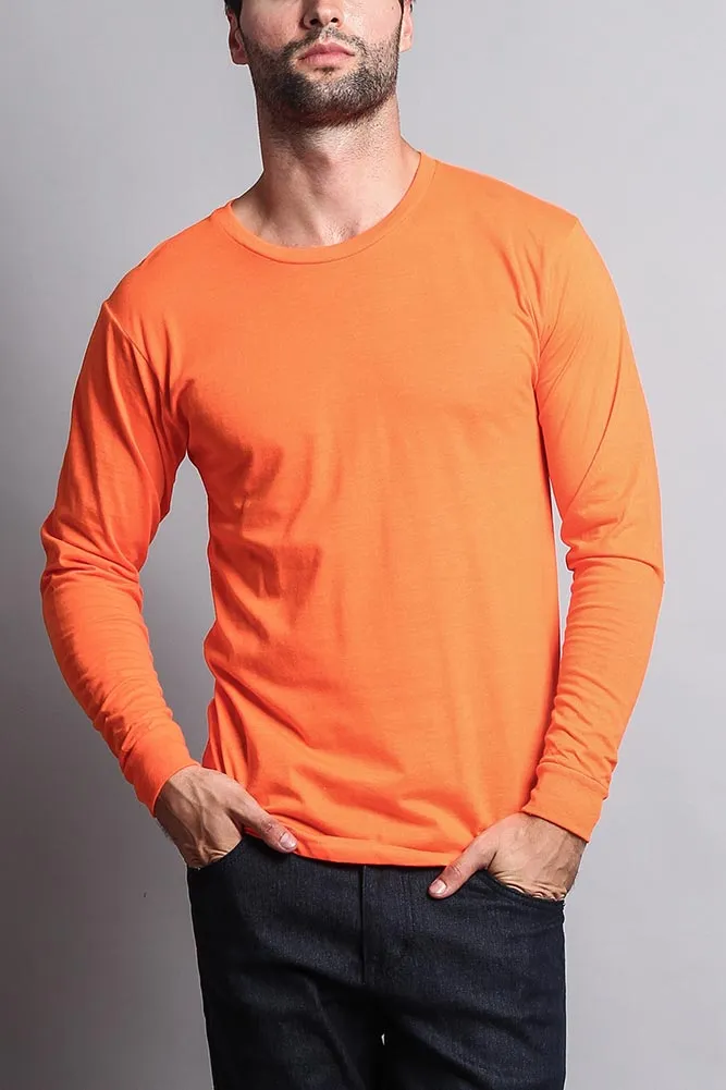 Men's Basic Light Weight Long Sleeve T-Shirt