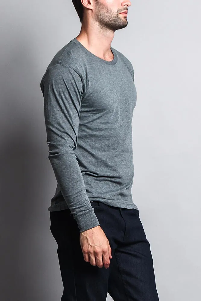 Men's Basic Light Weight Long Sleeve T-Shirt