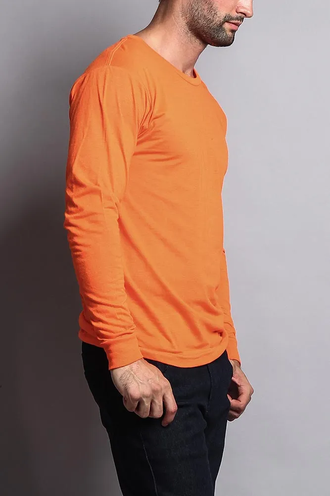 Men's Basic Light Weight Long Sleeve T-Shirt