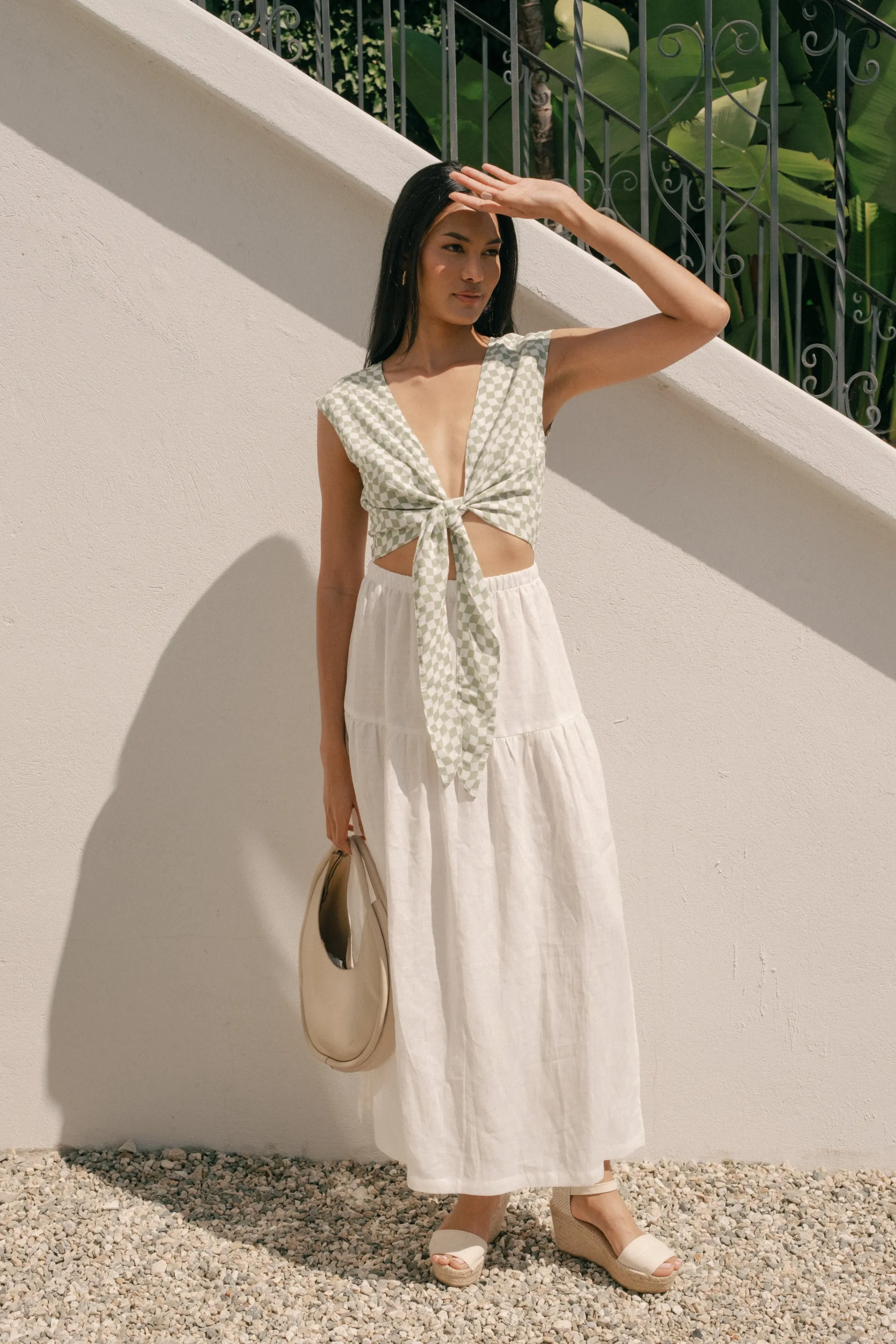 Millie Skirt/Dress in Coconut Linen