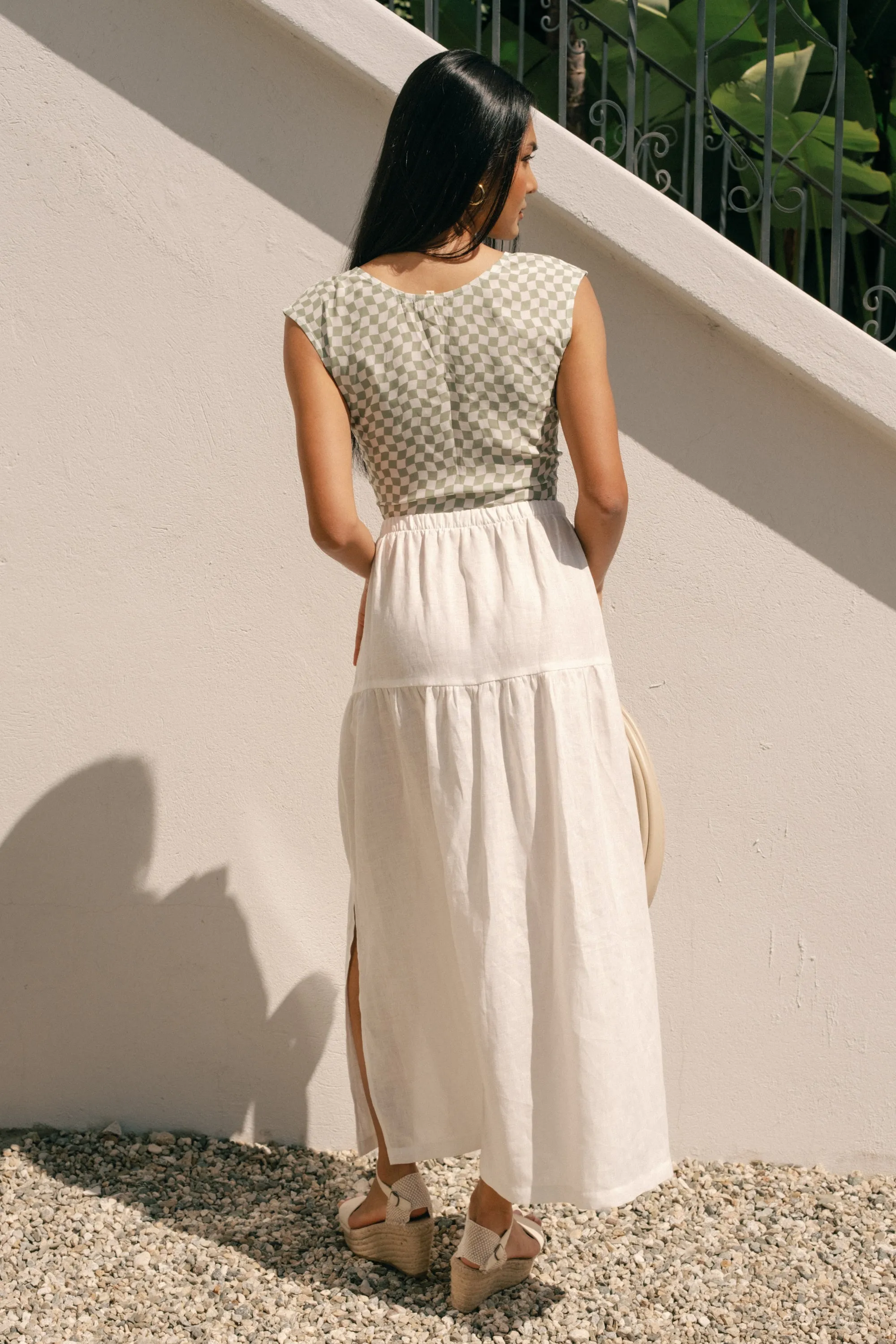 Millie Skirt/Dress in Coconut Linen