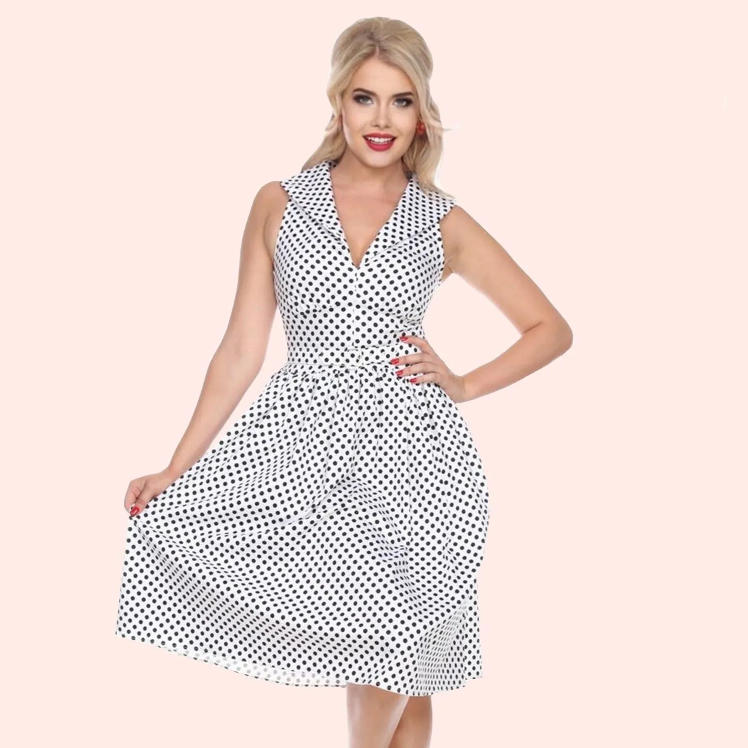 Out to Brunch Dress in Polka Dot