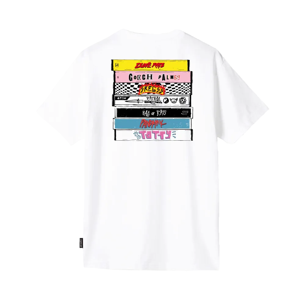 RATBAG X MR SIMPLE / Mix Tapes SS White T-Shirt