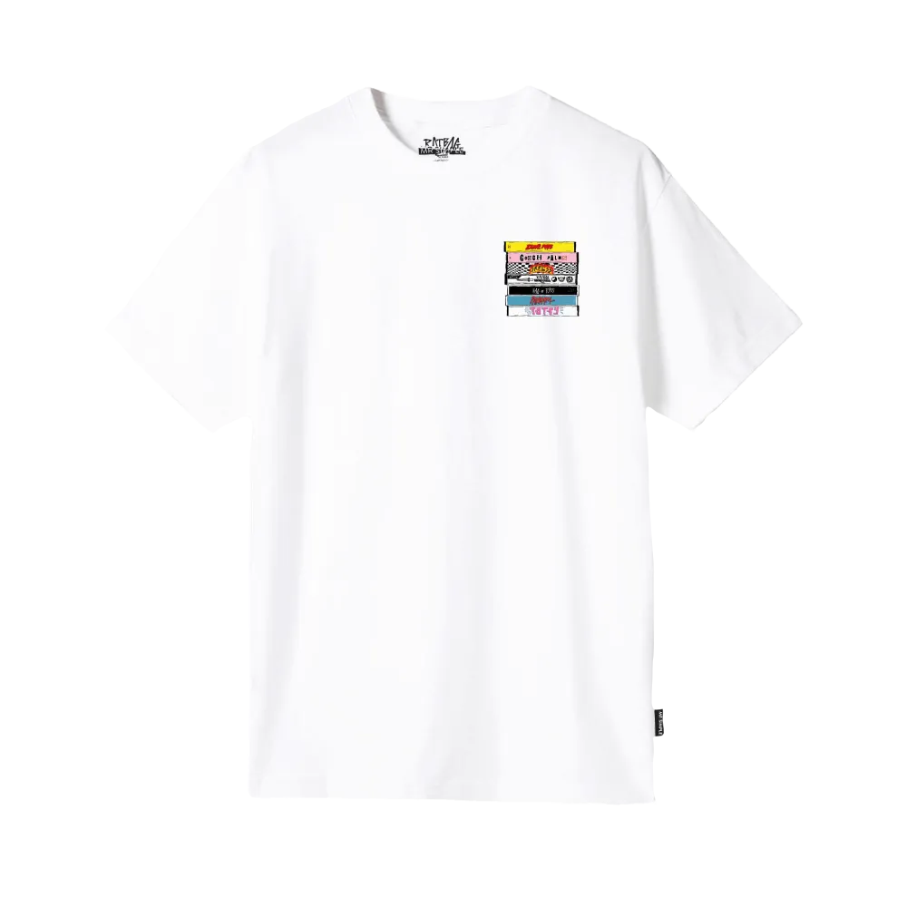 RATBAG X MR SIMPLE / Mix Tapes SS White T-Shirt