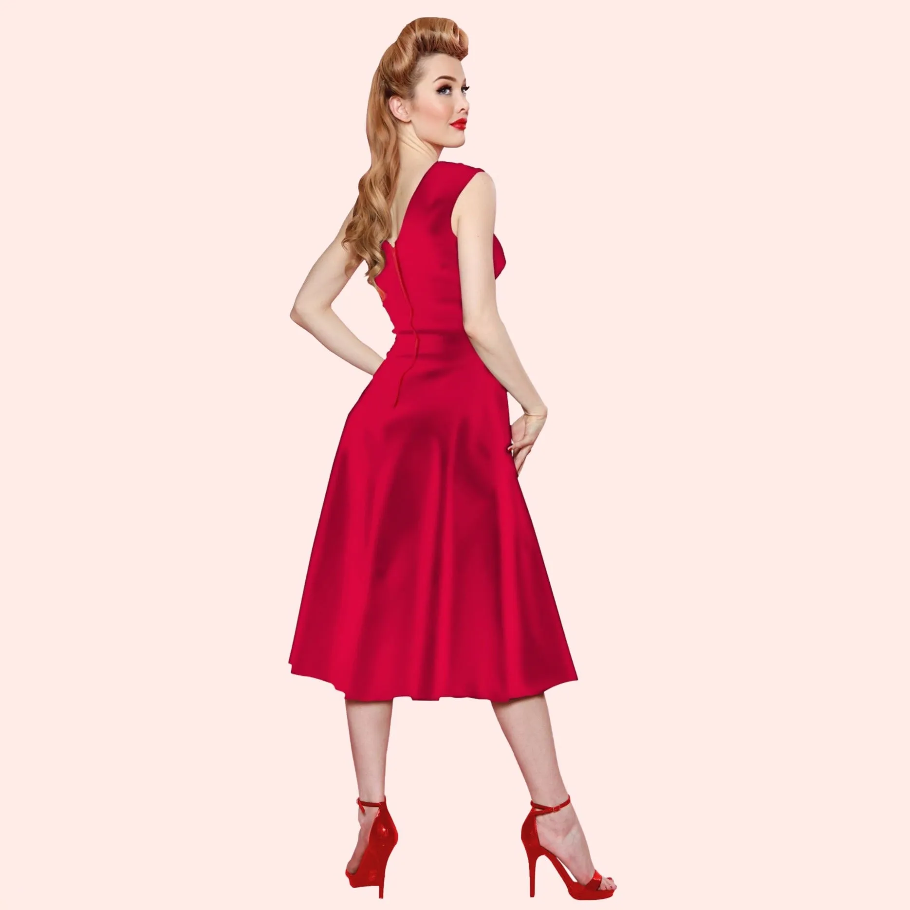 Roman Holiday Dress in Red