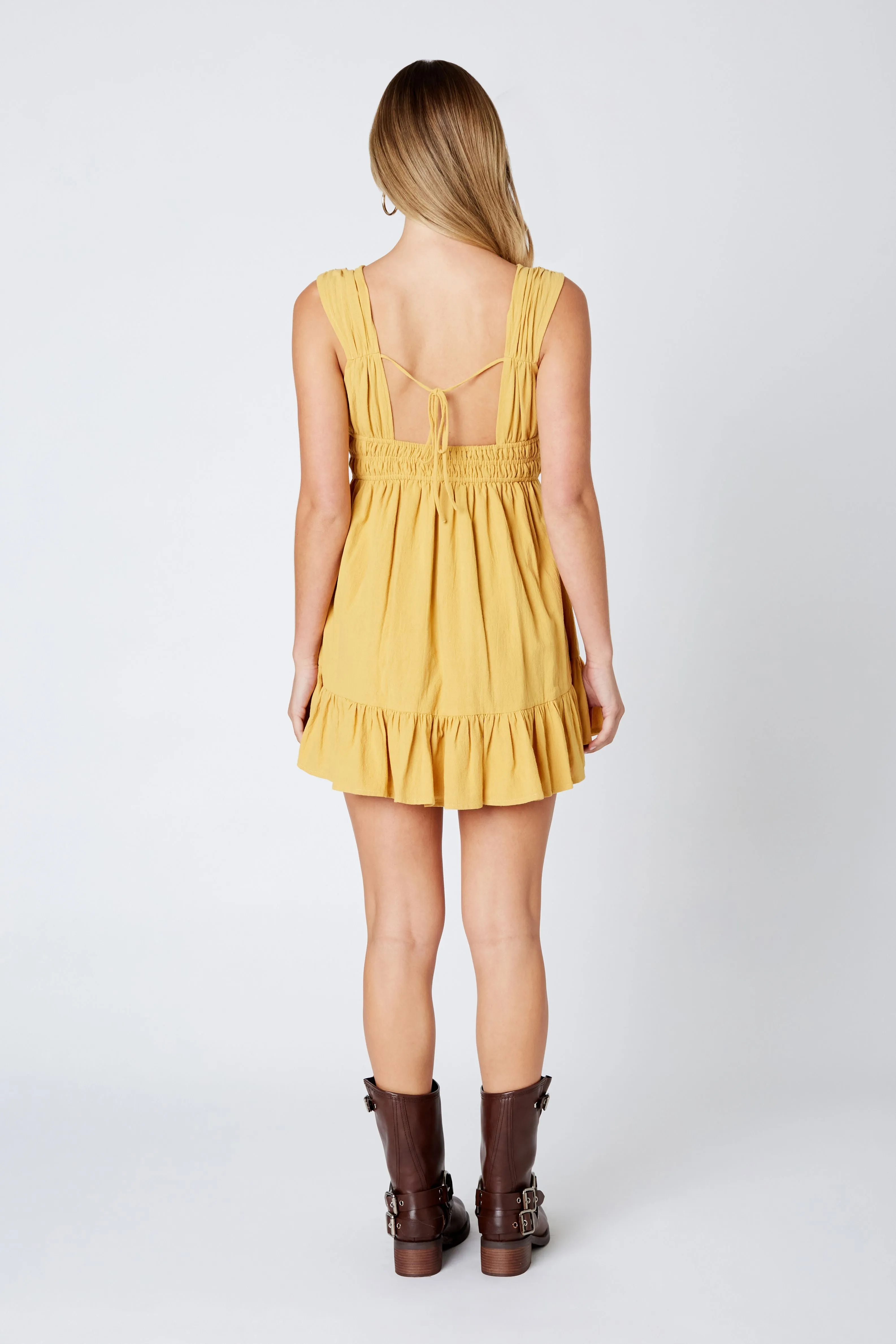 Slow Living Ruched Mini Dress