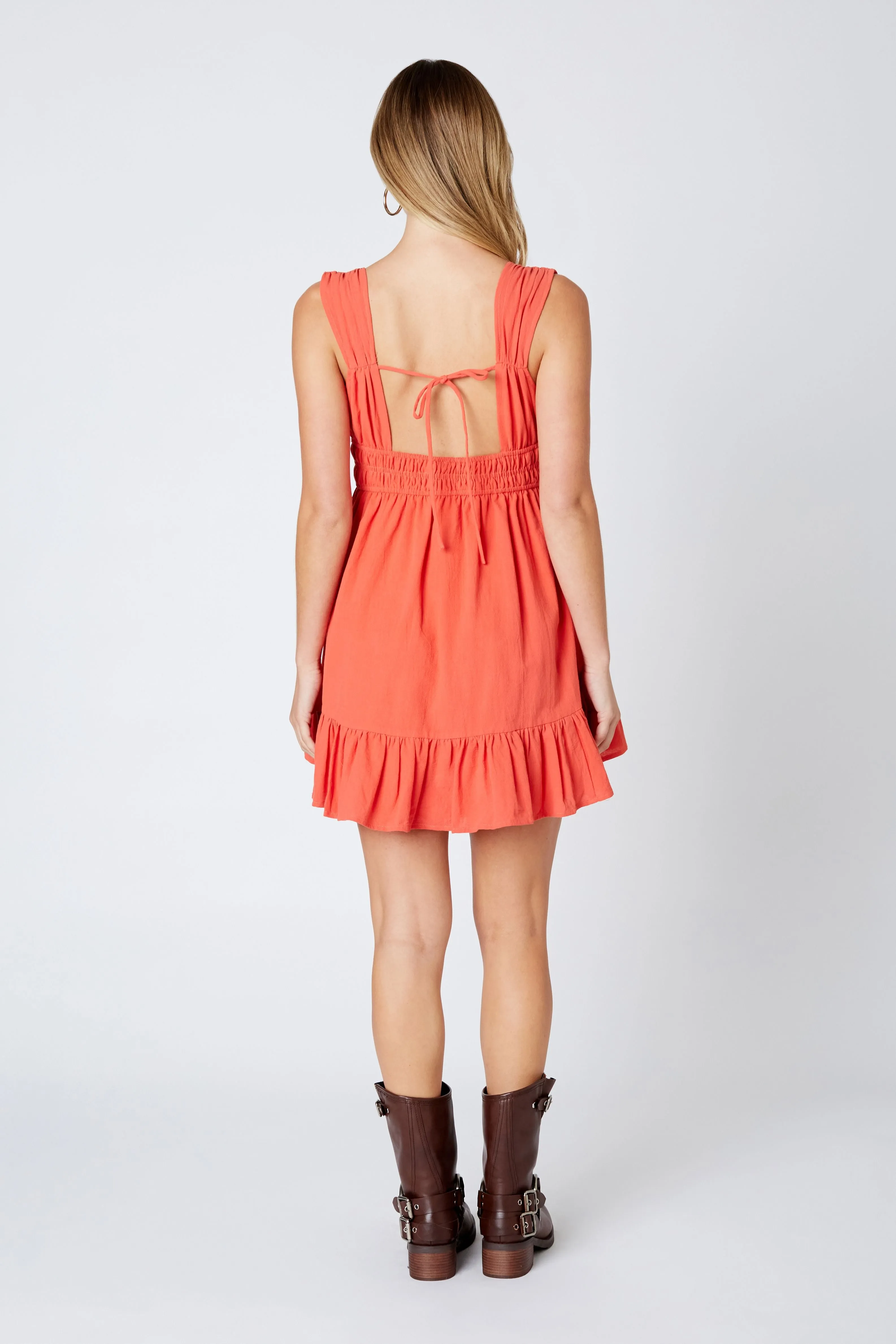 Slow Living Ruched Mini Dress