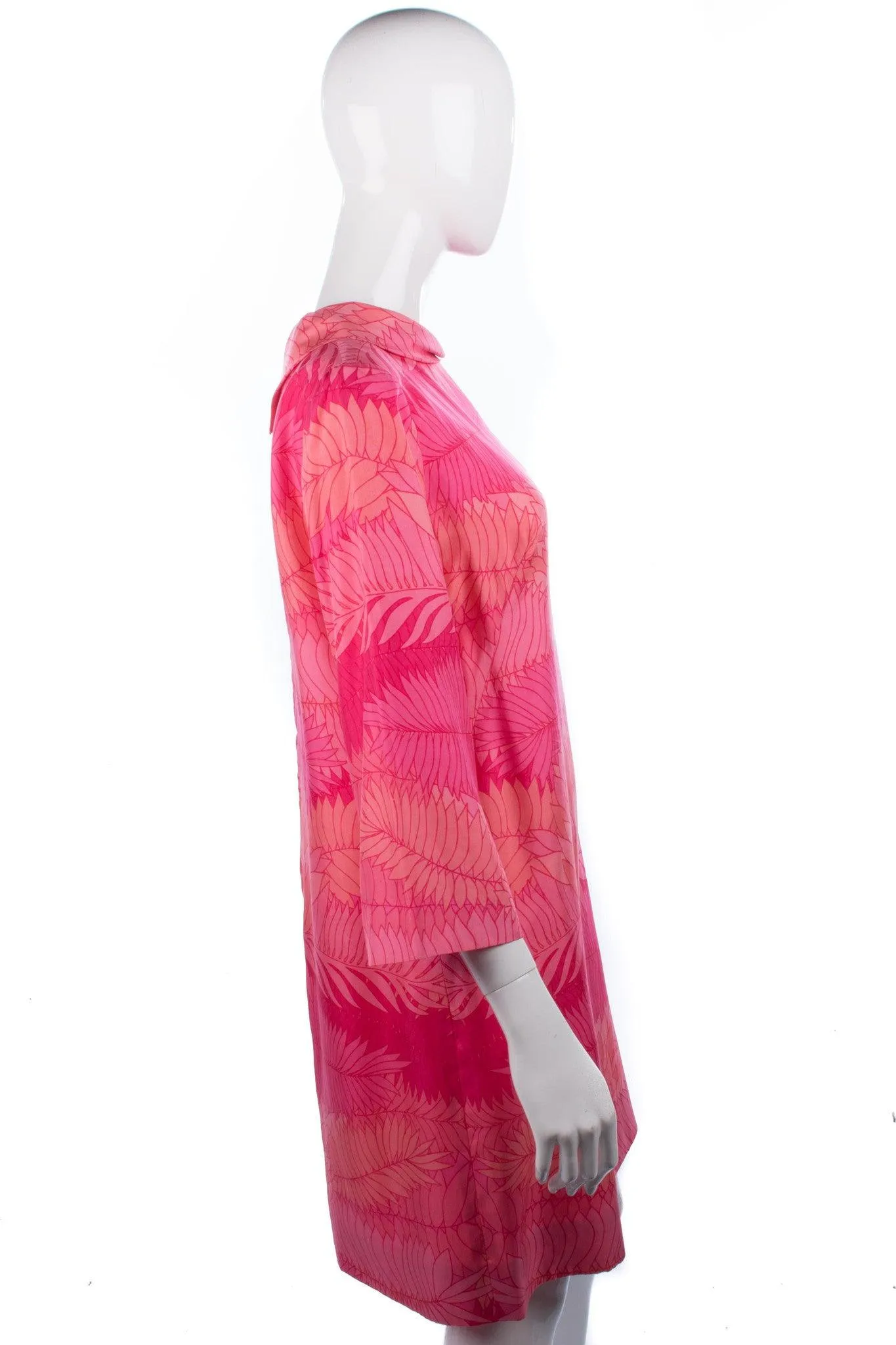 Vintage Eriko silk 1960's pink dress