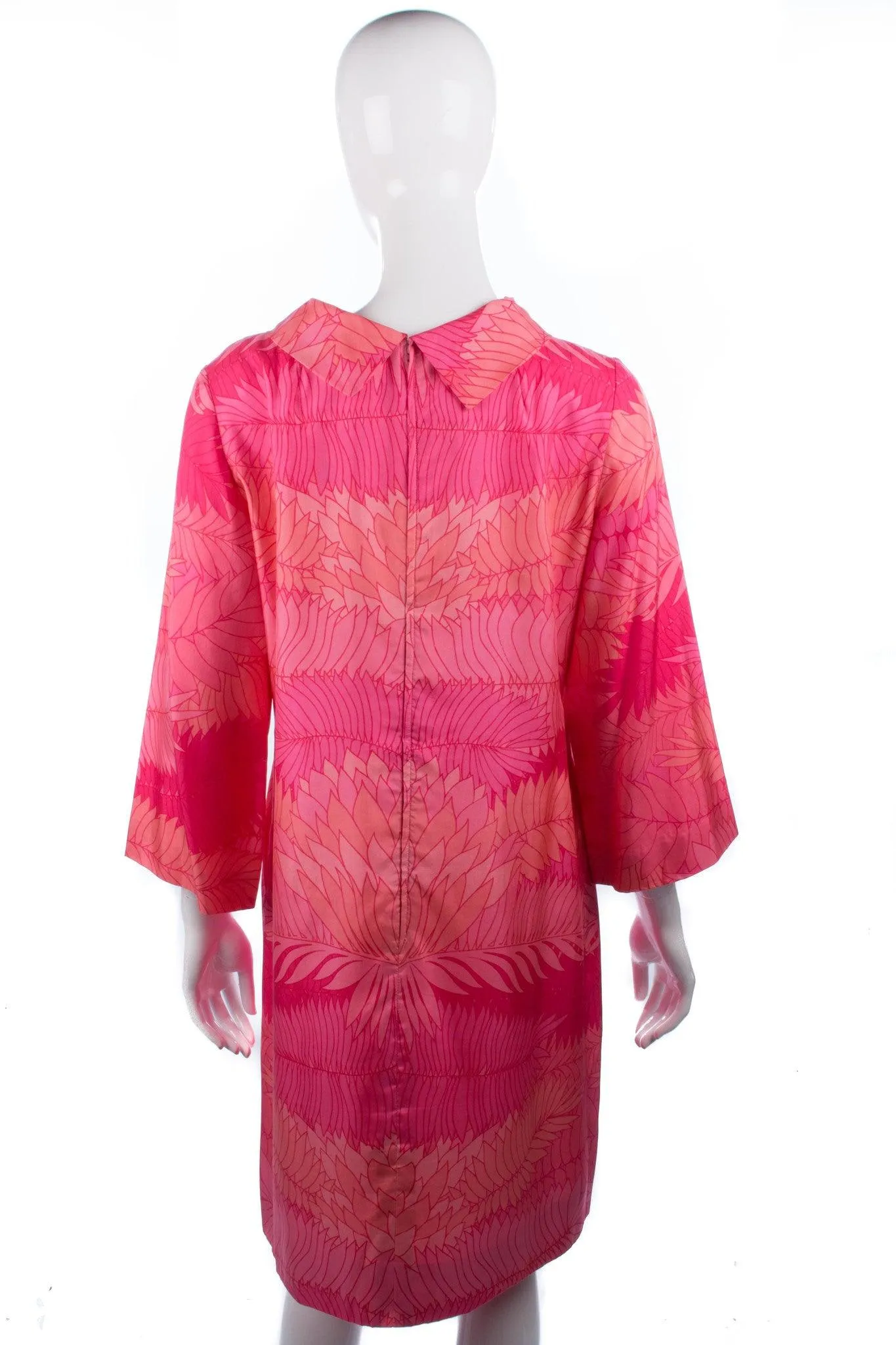 Vintage Eriko silk 1960's pink dress