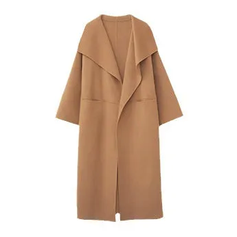 Wenkouban winter fits women Women's Autumn and Winter Fashion Woolen Women's Coat Mid-Length Commuter Coat