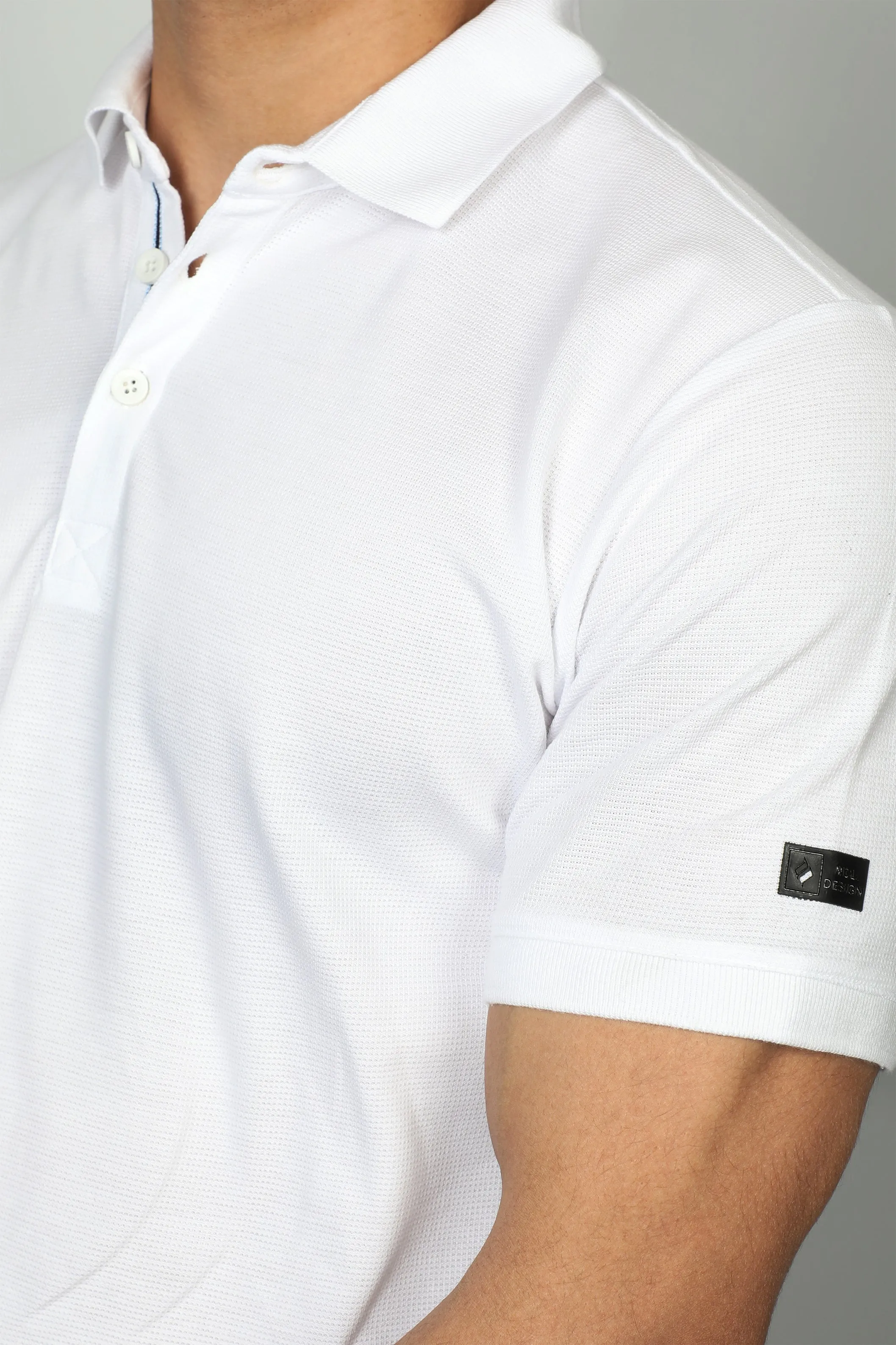 White Simple Design Polo