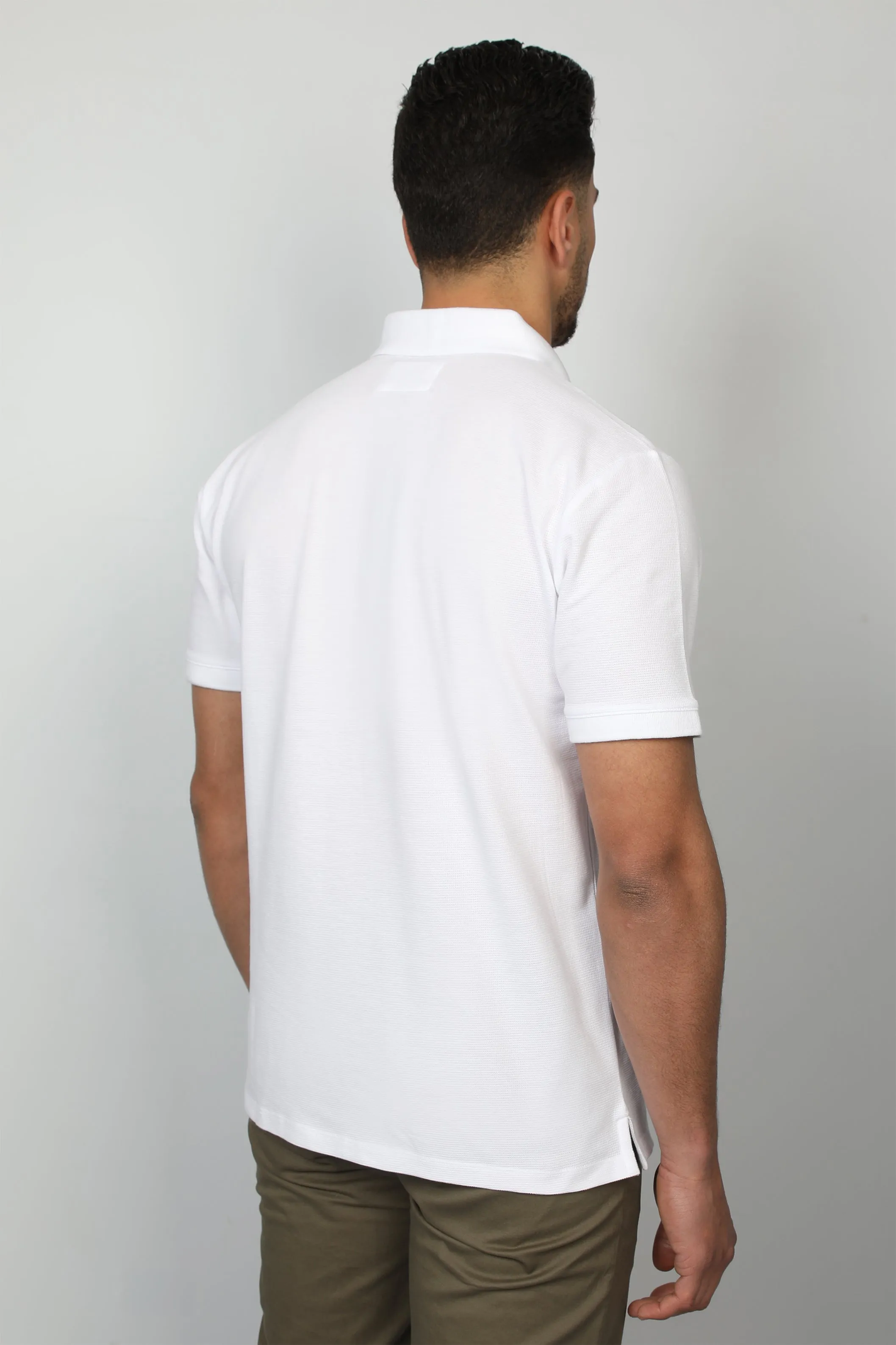 White Simple Design Polo