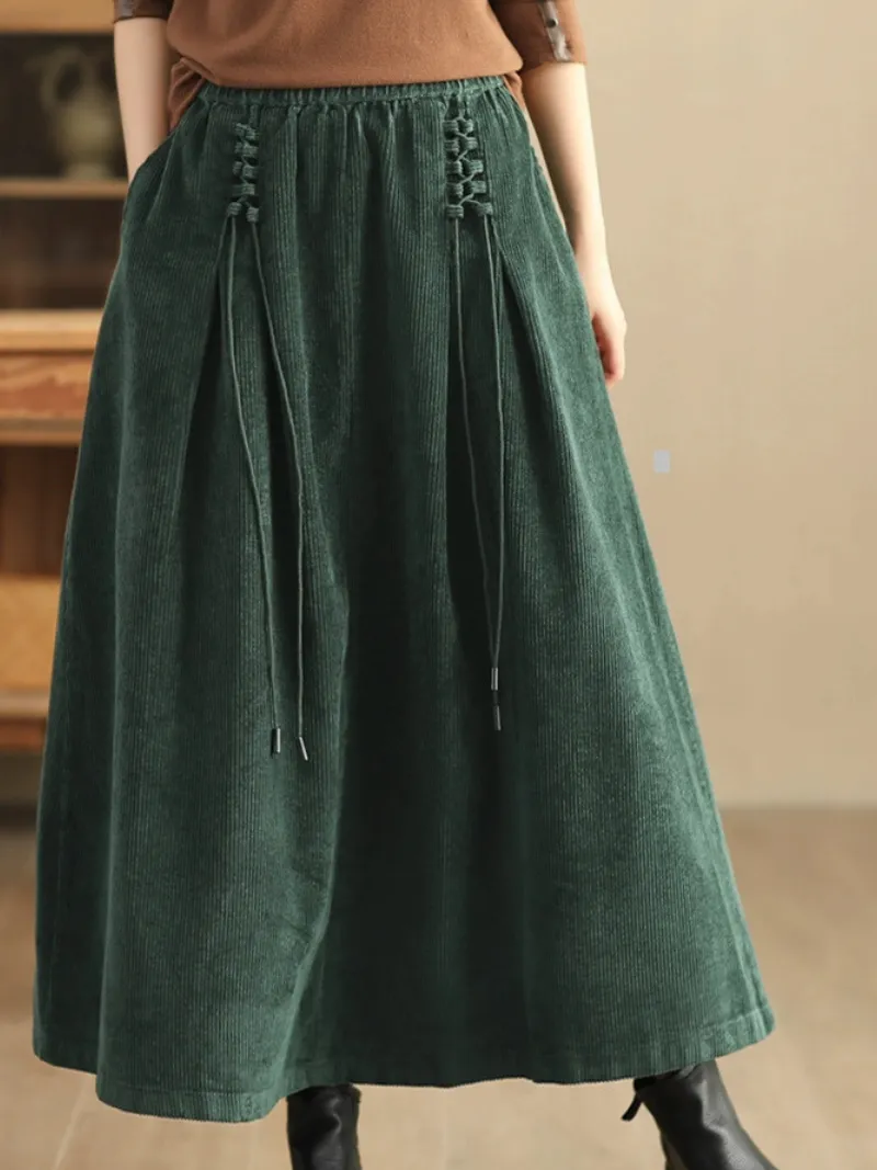 Women's Elevate your Wardrobe Elastic Waist Retro Long Skirt