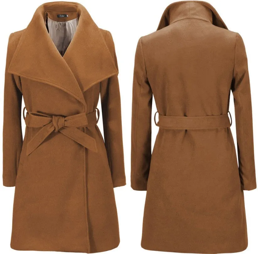 Women's High Fashion Woolen Jacket Coat