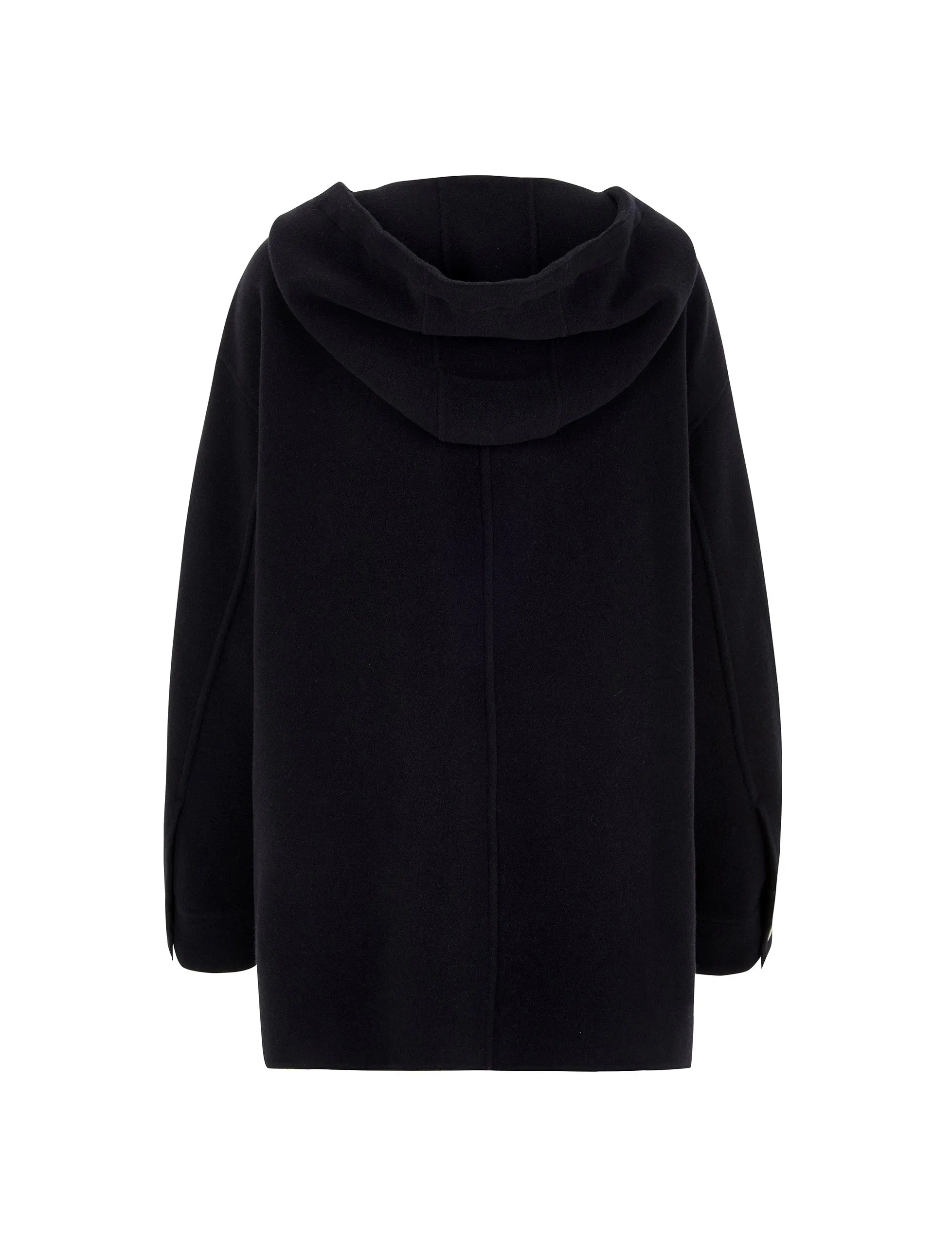 Wool Hooded Midi Coat